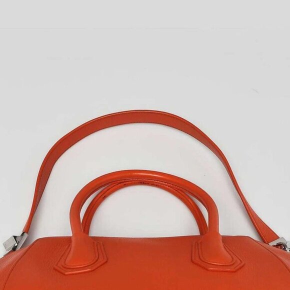 Givenchy Orange Sugar Goatskin Leather Small Antigona Bag - Picture 7 of 13